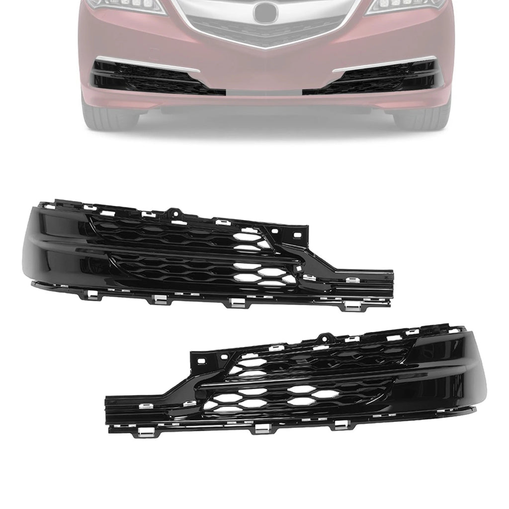 Front Bumper Grille For Acura TLX 2015-2017 #71102TZ3A10 Set of 2 Left &amp; Right