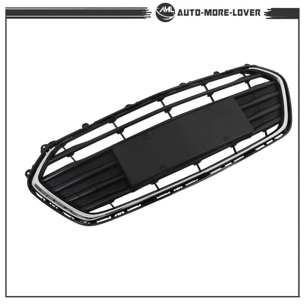 For Chevrolet Trax 2017-2021 Front Upper and Lower Grille Set Black Chrome 2PCS