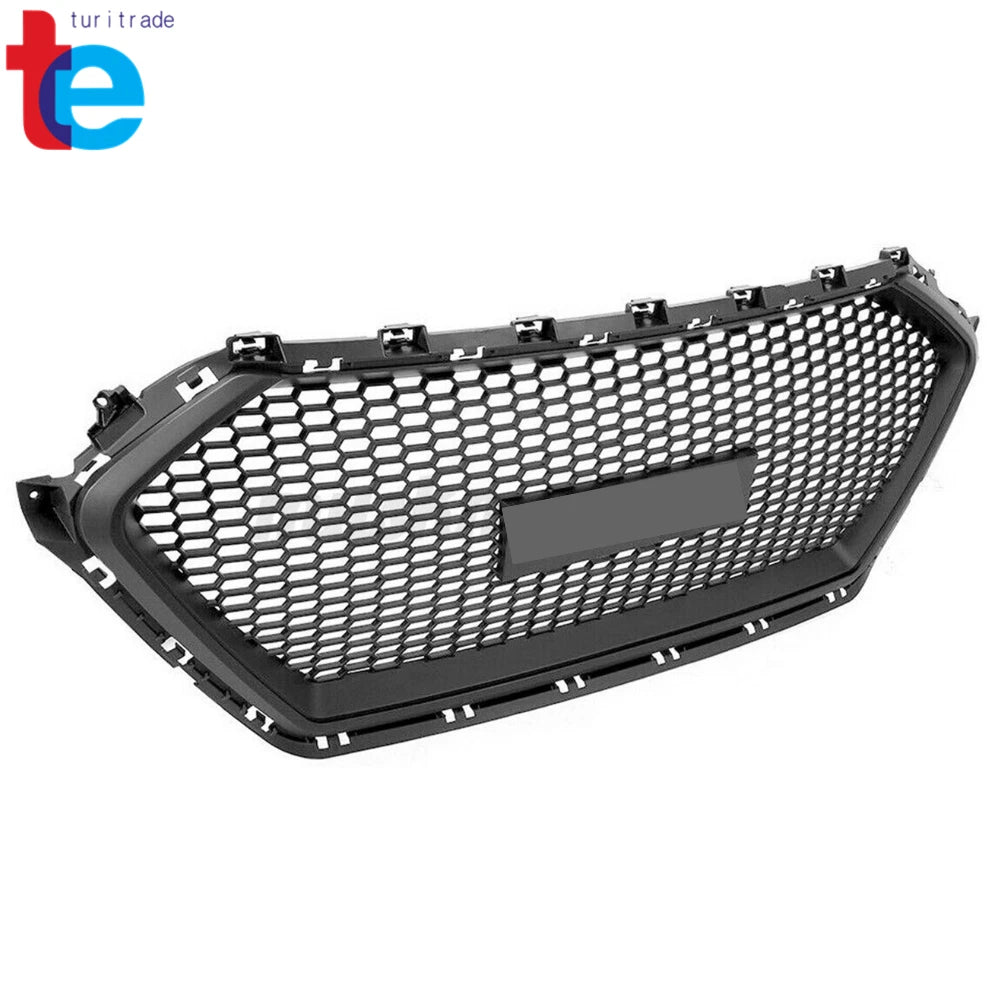 ABS Front Grille for Hyundai Elantra 2017-2018 Sedan Honeycomb Style Matte Black
