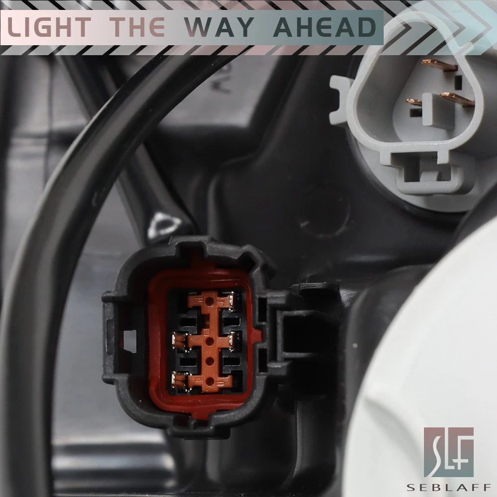 For 2014 2015 2016 Nissan Rogue Headlight Halogen Chrome Clear Left+Right Side