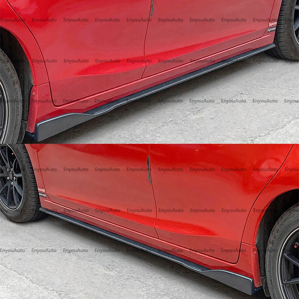 For Dodge Charger 86" Side Skirt Extension Rocker Panel Splitter Glossy Black