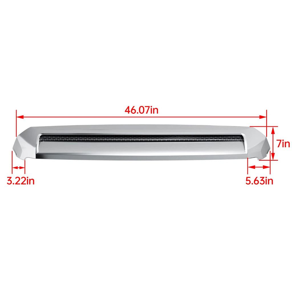 For Toyota Tundra 2014-2021 Chrome Front Upper Hood Bulge Molding Grille Trim