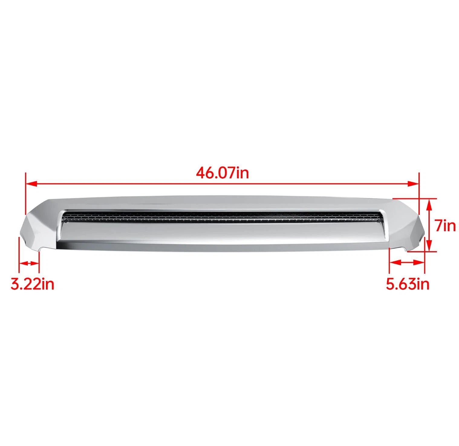 For Toyota Tundra 2014-2021 Chrome Front Upper Hood Bulge Molding Grille Trim