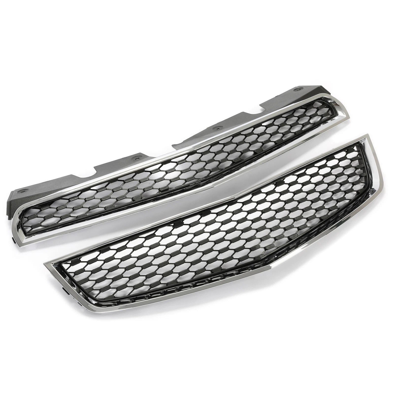 For Chevrolet Equinox 2010-2015 Chrome Front Upper &amp; Lower Bumper Grille 2Pcs