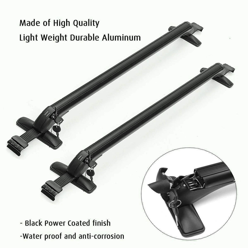 Universal Car Top Roof Rack Cross Bar 41" Luggage Carrier Aluminum w/ Lock