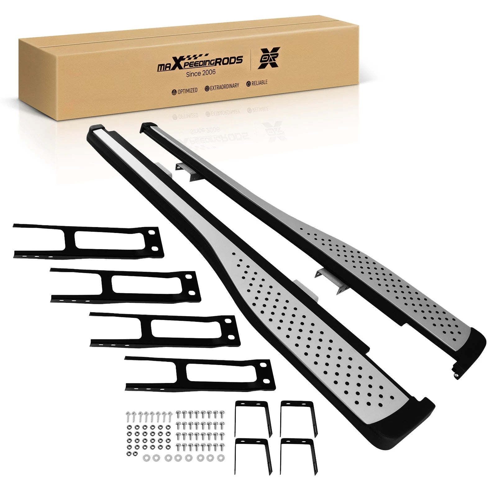 Aluminum Running Board for Honda CR-V 2012-16 Side Steps 62" Length Black Silver