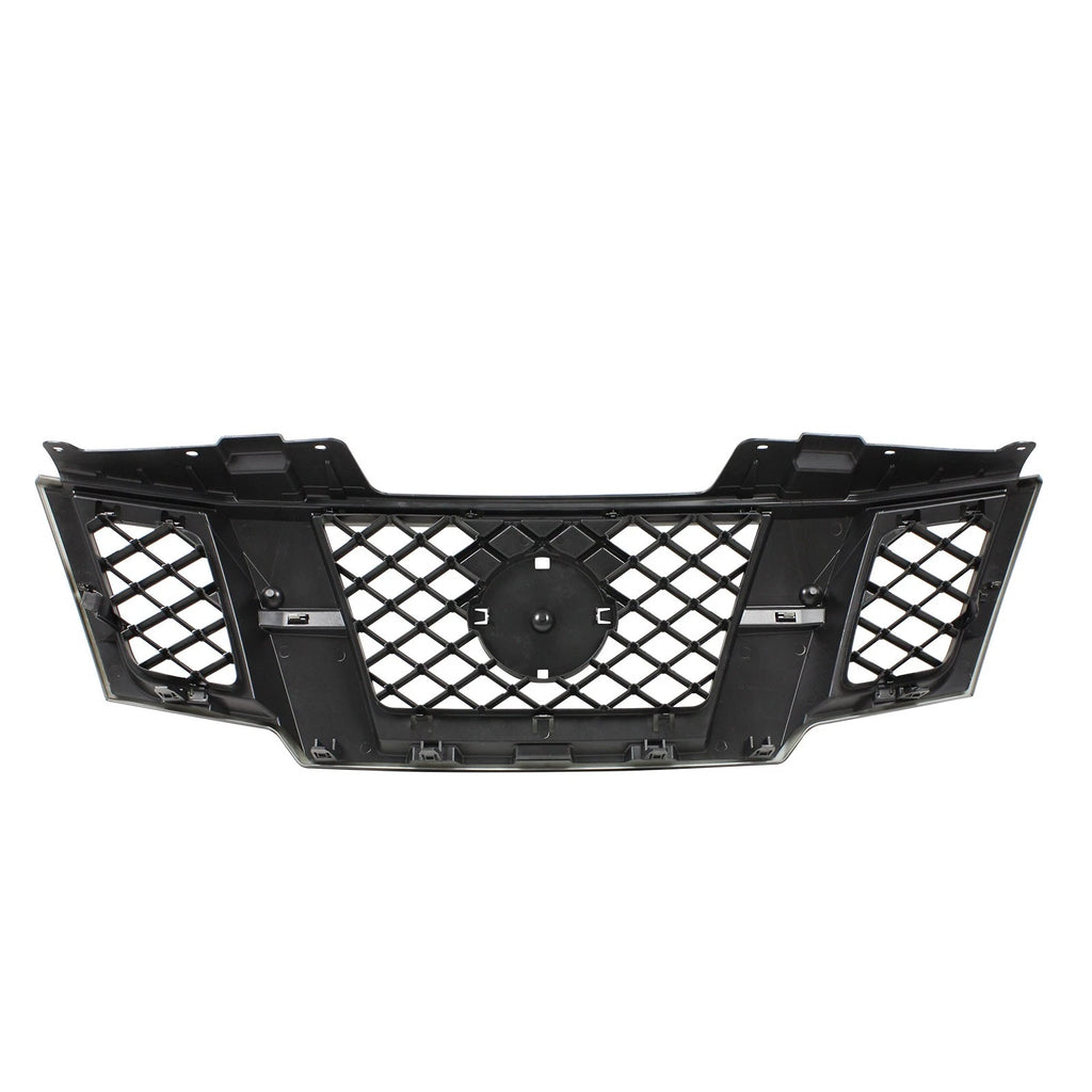 For 2009-2021 Nissan Frontier Front Bumper Upper Grille  62310-ZL00B Gloss Black