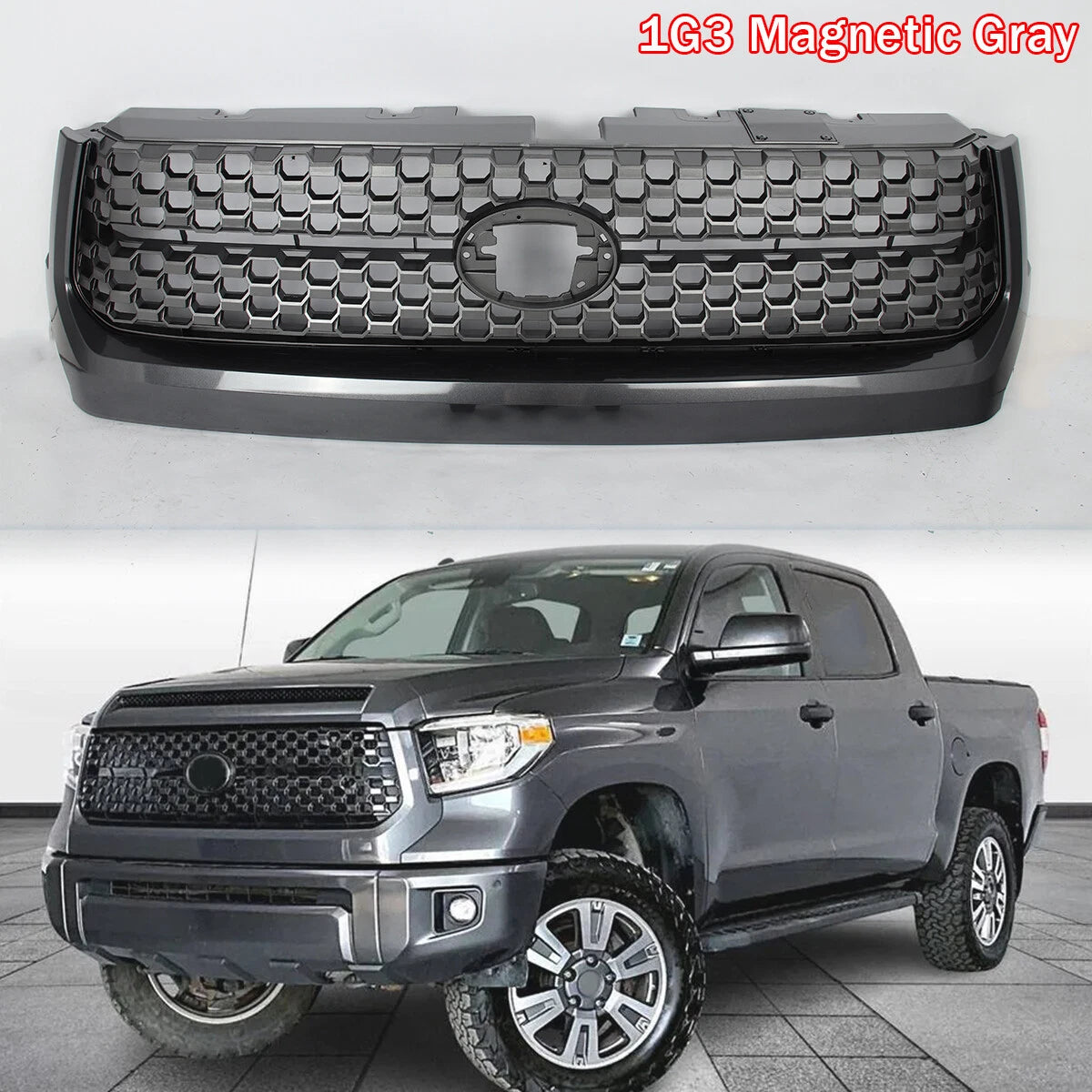 Honeycomb TRD Style Front Bumper Upper Grille Grill For 2014-2021 Toyota Tundra