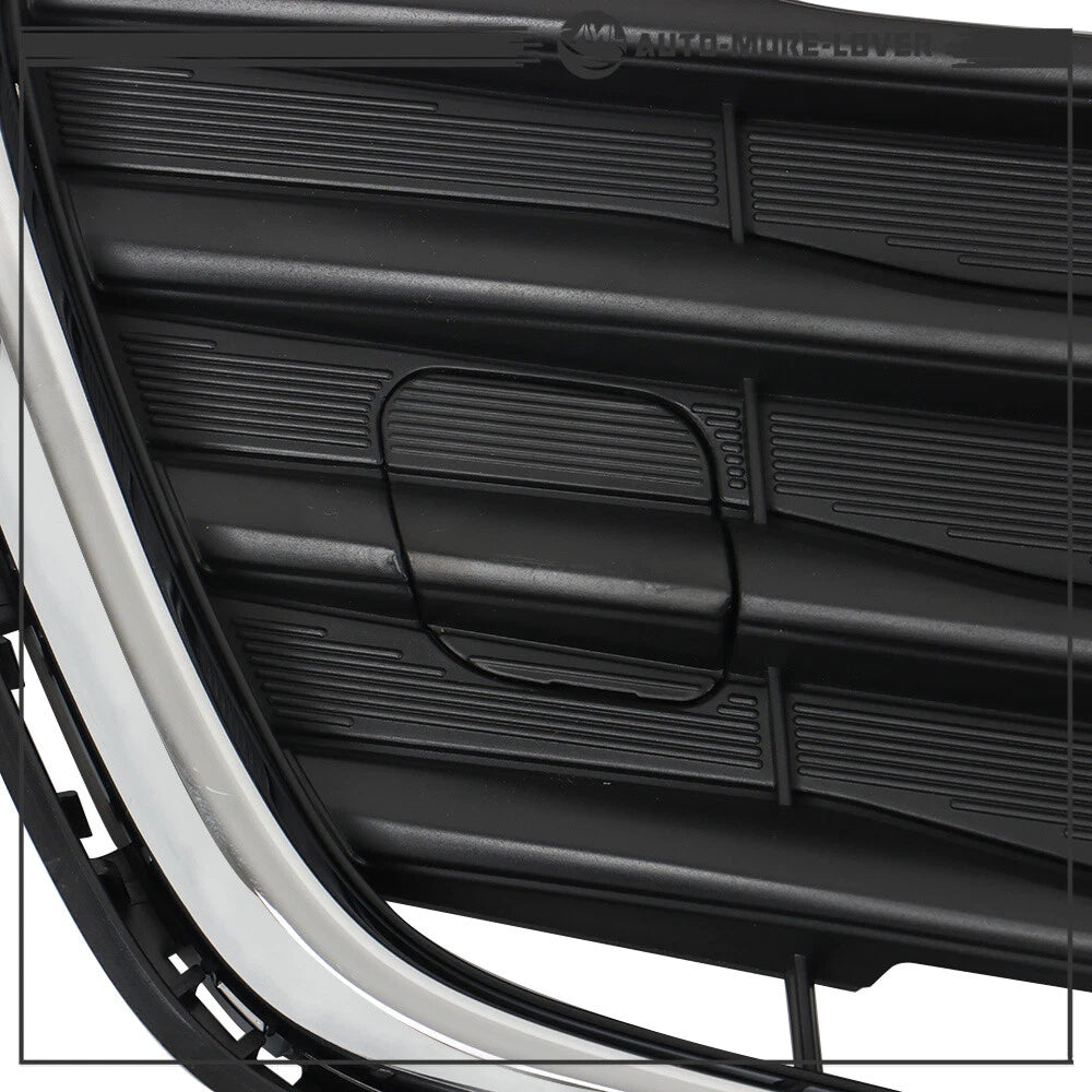 For Chevrolet Trax 2017-2021 Front Upper and Lower Grille Set Black Chrome 2PCS