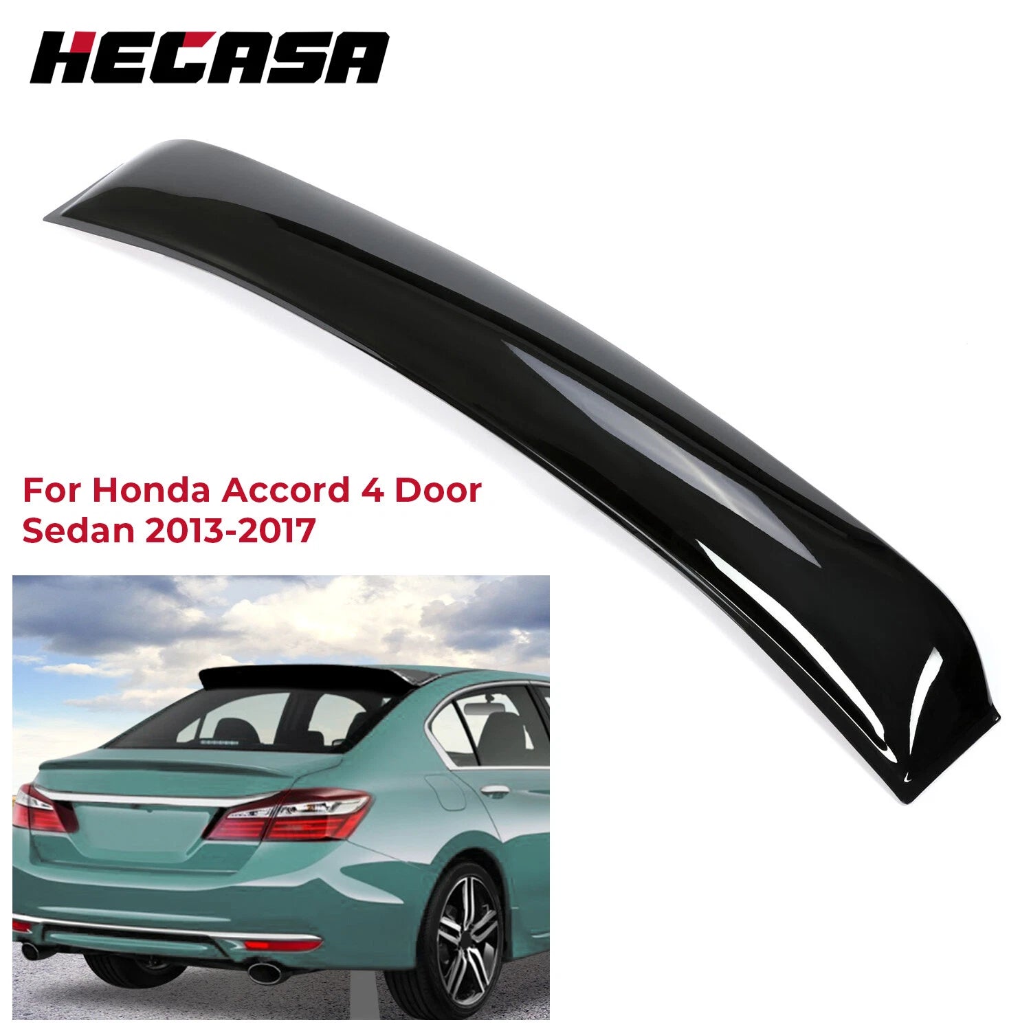 Rear Window Roof Visor Spoiler Wing Fits Honda Accord Sedan 9th Gen 2013-2017 PP