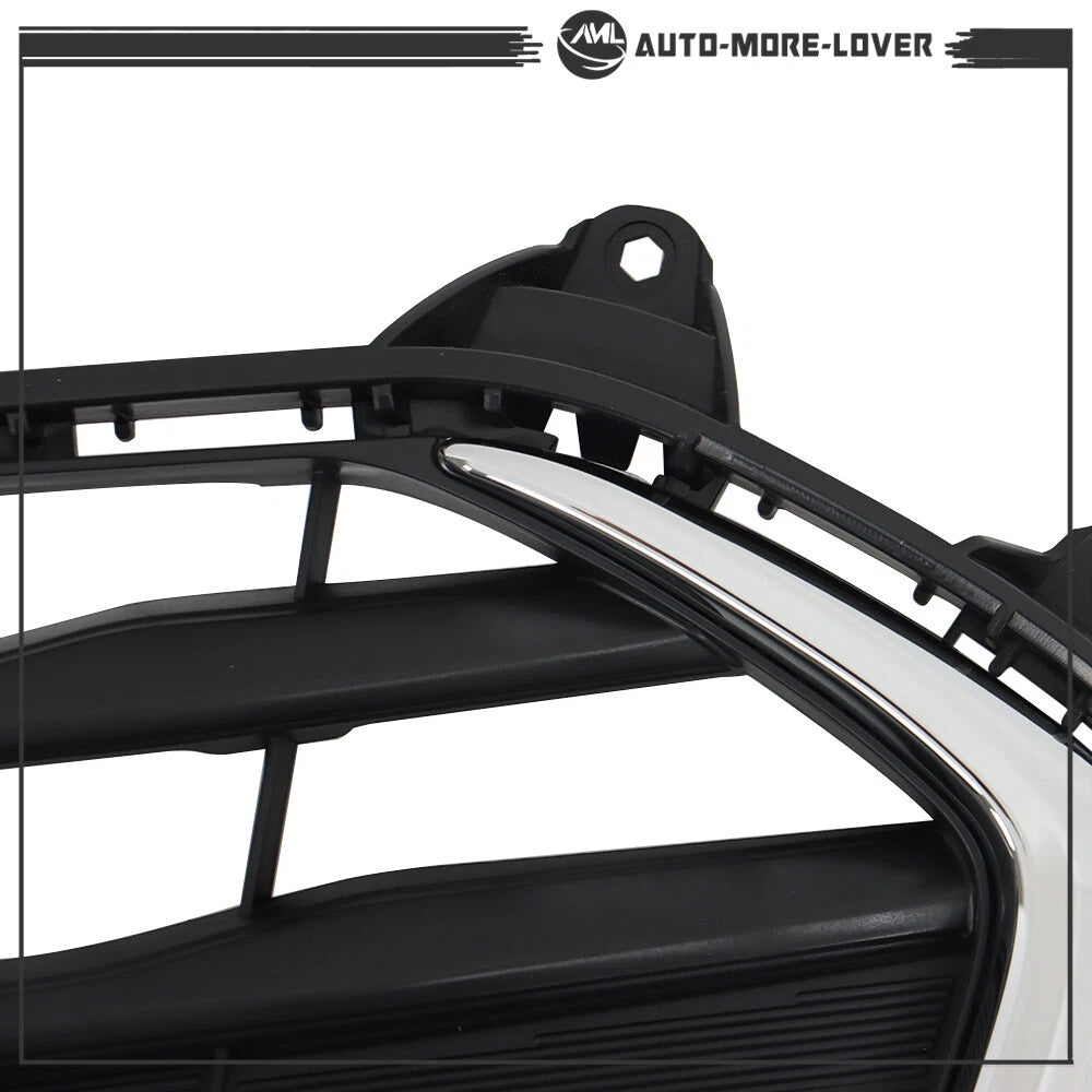For Chevrolet Trax 2017-2021 Front Upper and Lower Grille Set Black Chrome 2PCS