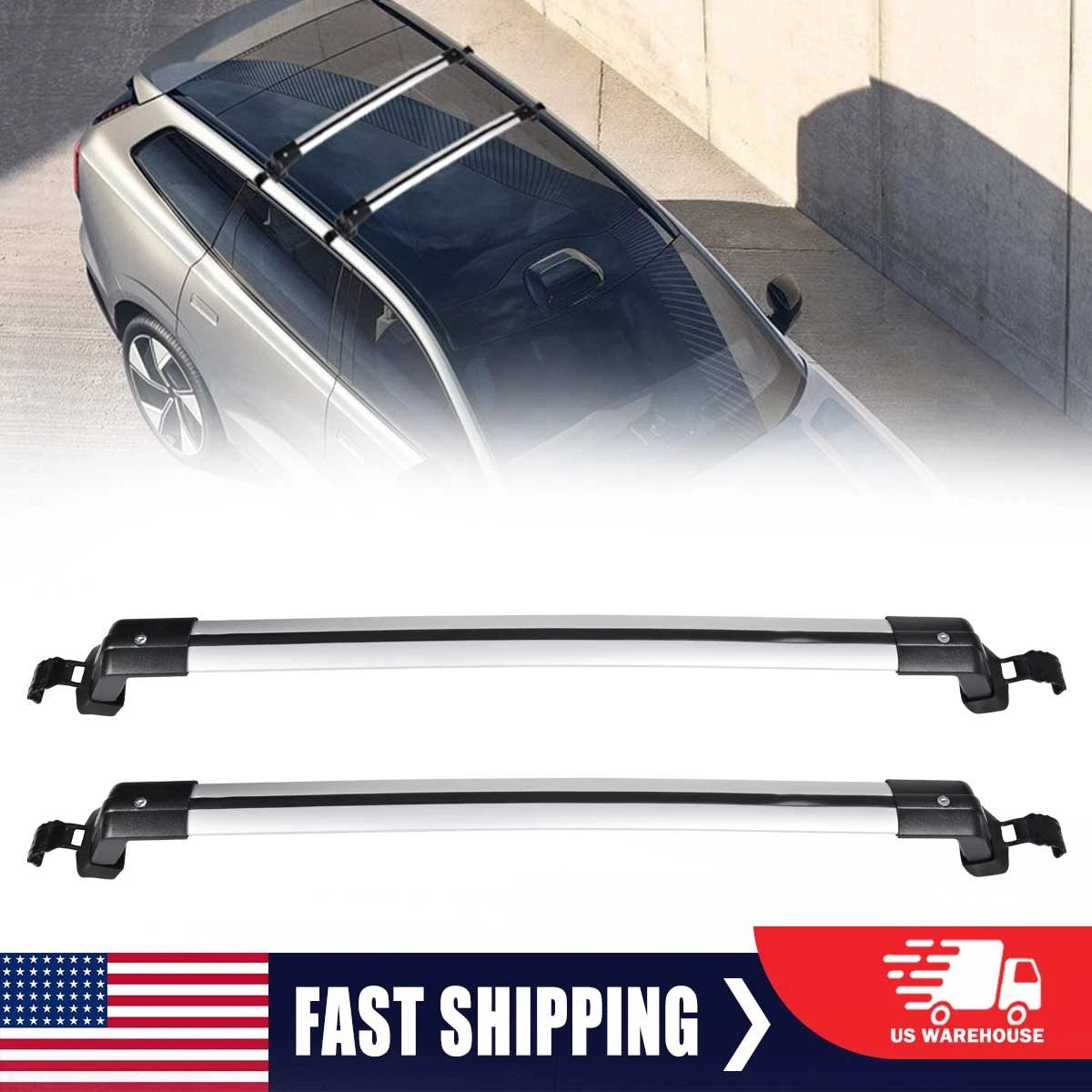 For Honda Fit 2010-2020 Top Roof Rack Cross Bar Luggage Cargo Carrier W/ Lock CT