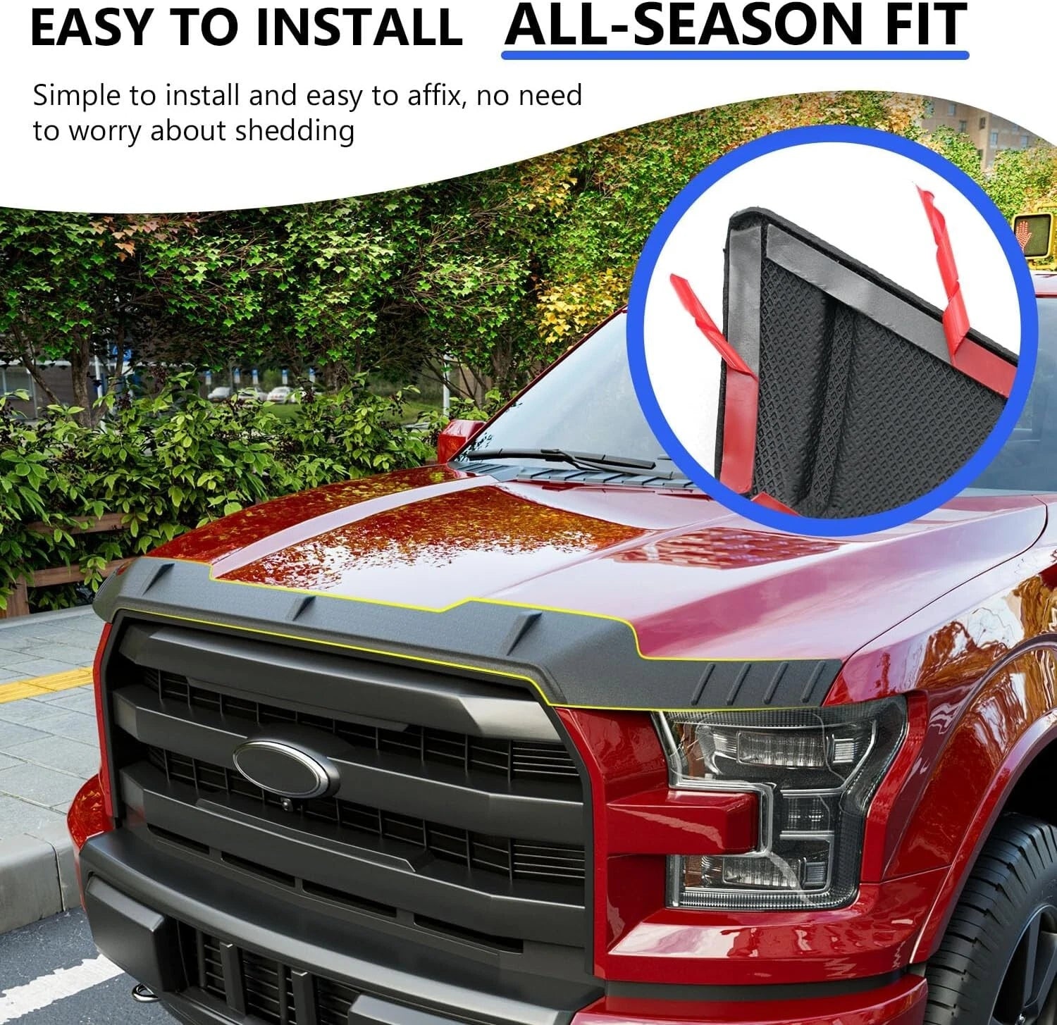 For 2015-2020 Ford F150 Hood Protector Hood Deflector Hood Shield