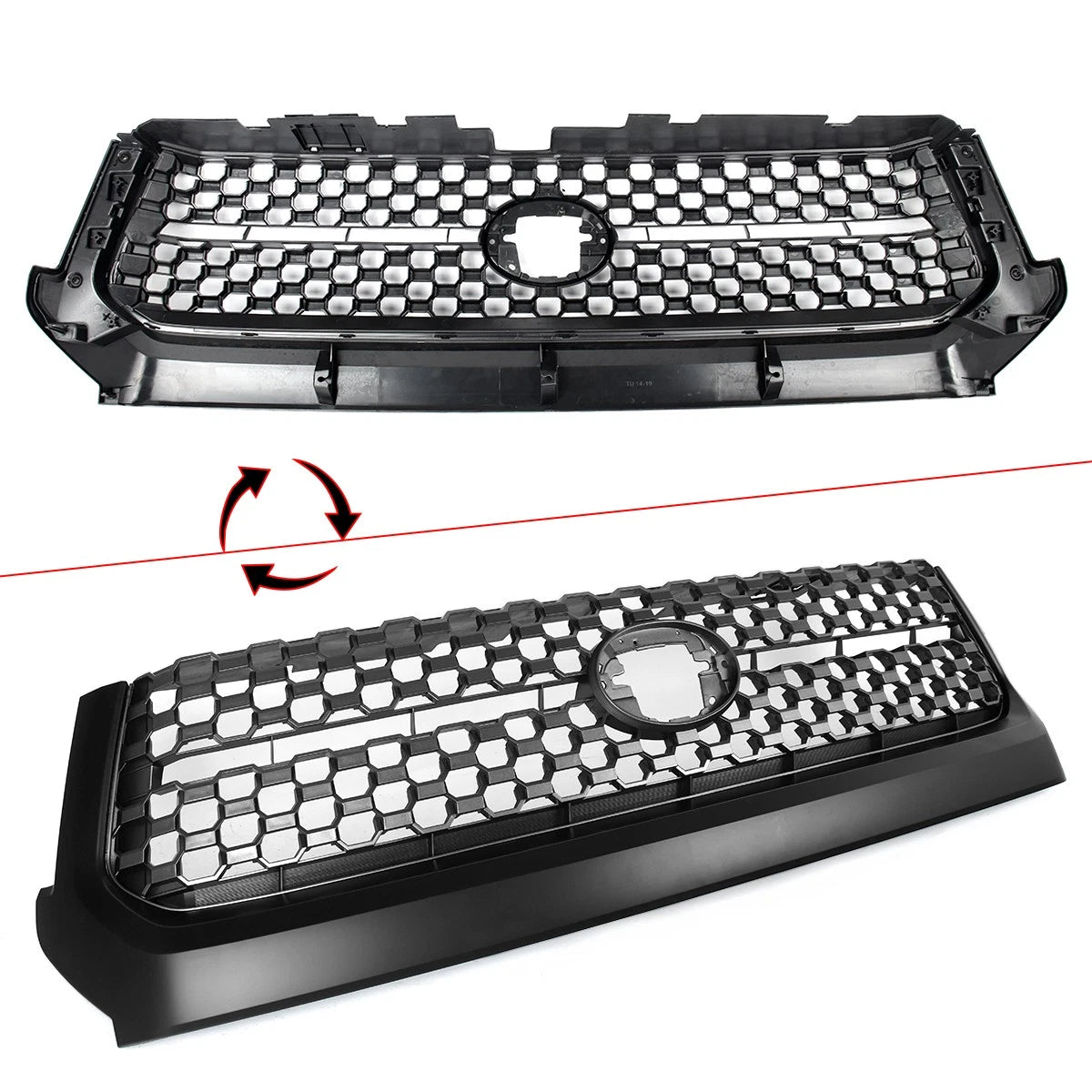 Honeycomb TRD Style Front Bumper Upper Grille Grill For 2014-2021 Toyota Tundra
