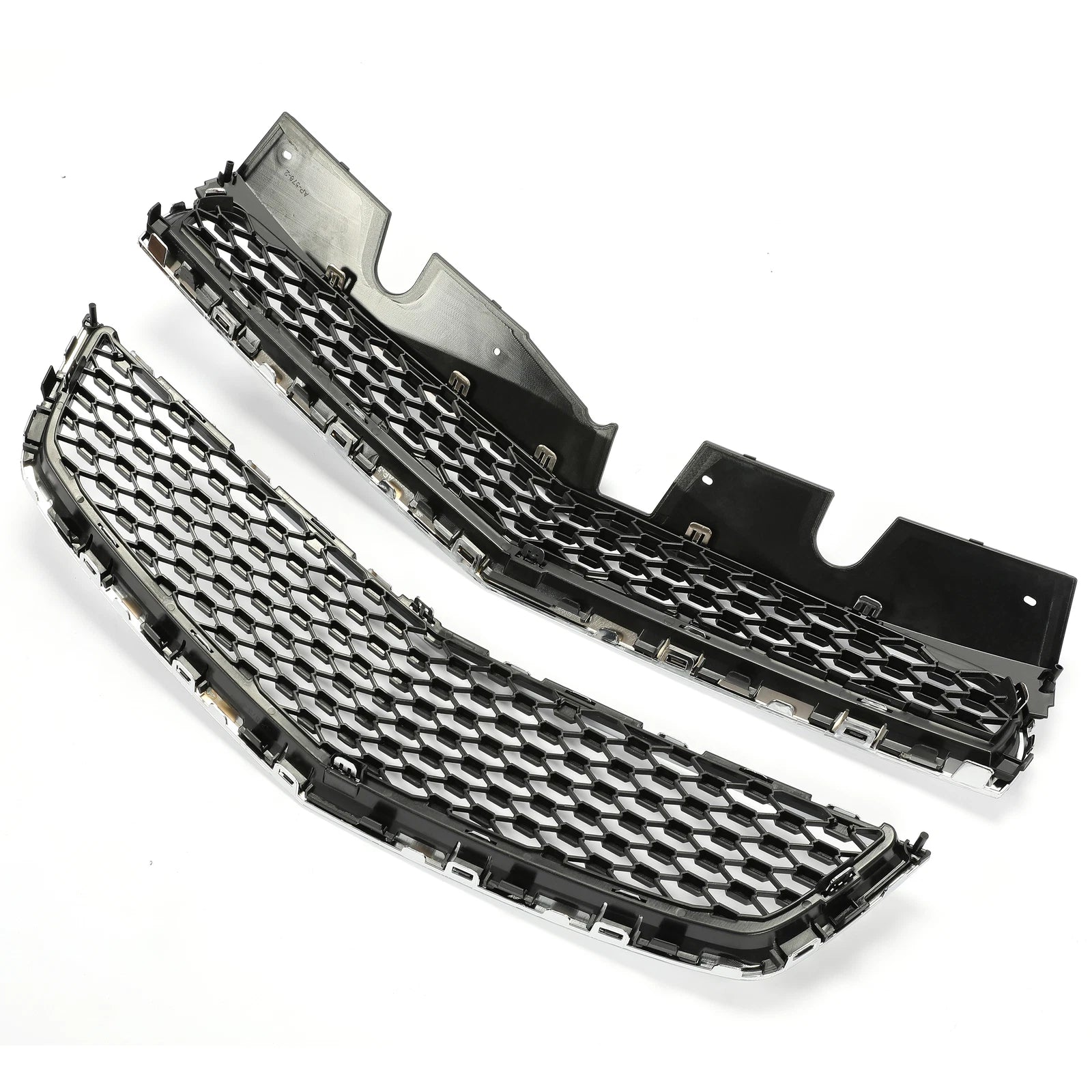 For Chevrolet Equinox 2010-2015 Chrome Front Upper &amp; Lower Bumper Grille 2Pcs