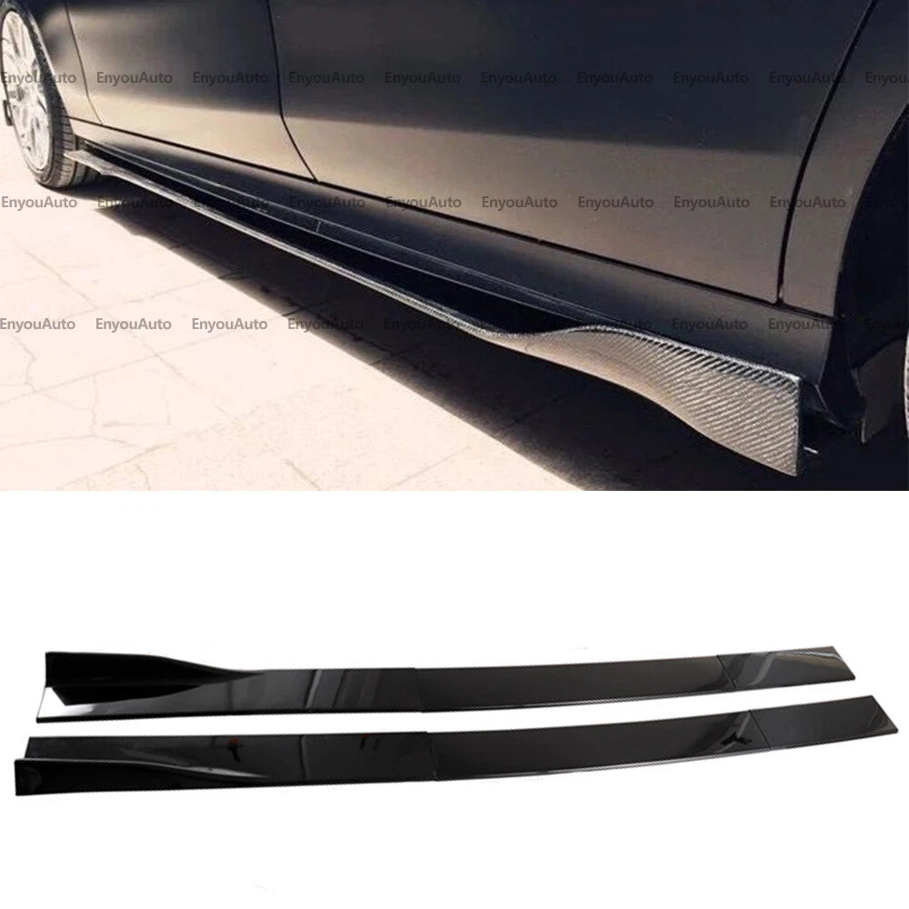For Dodge Charger 86" Side Skirt Extension Rocker Panel Splitter Glossy Black