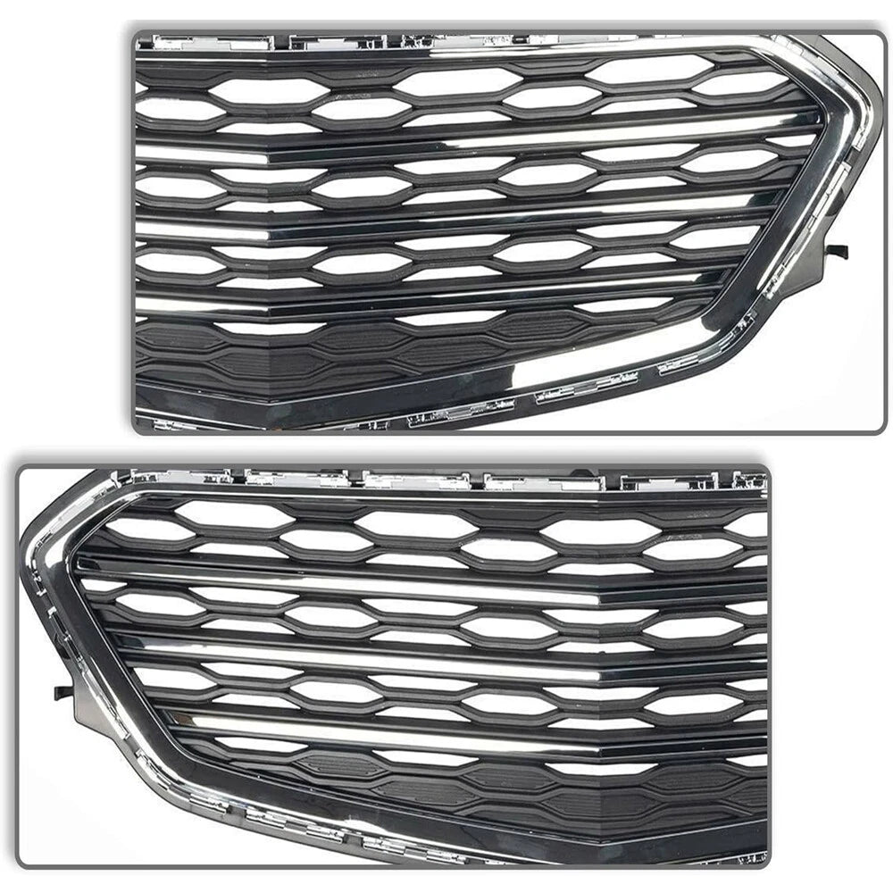 Chrome Front Bumper Grill Upper Lower Grille Kit For 2016 2017 Chevrolet Equinox