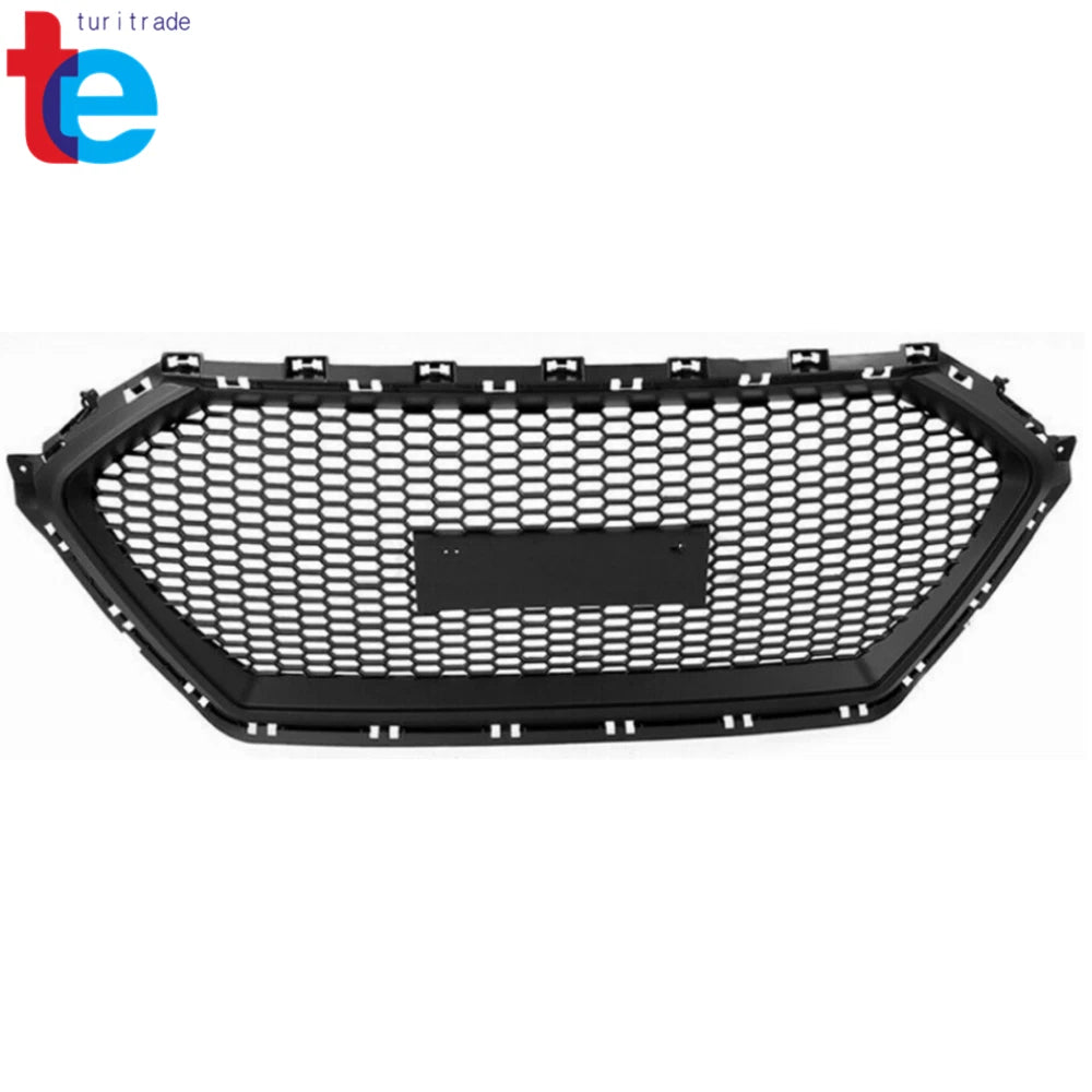 ABS Front Grille for Hyundai Elantra 2017-2018 Sedan Honeycomb Style Matte Black