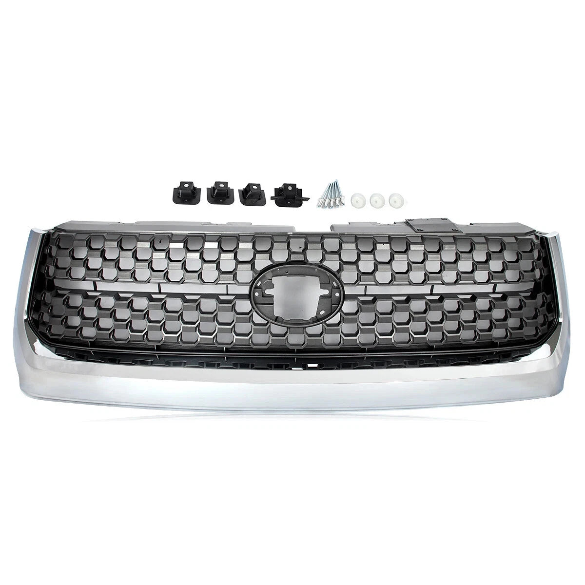 Front Bumper Grille TRD Style Chrome &amp; Gray Fit For Toyota Tundra 2014-2021