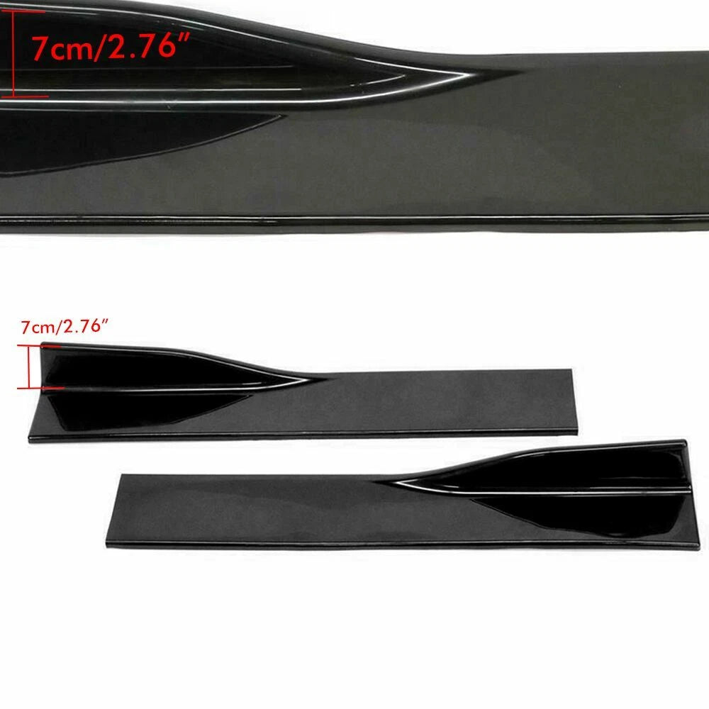 78.7" Universal Side Skirt Extensions Rocker Panel Splitters Lip For Honda BMW