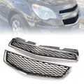 For Chevrolet Equinox 2010-2015 Chrome Front Upper &amp; Lower Bumper Grille 2Pcs