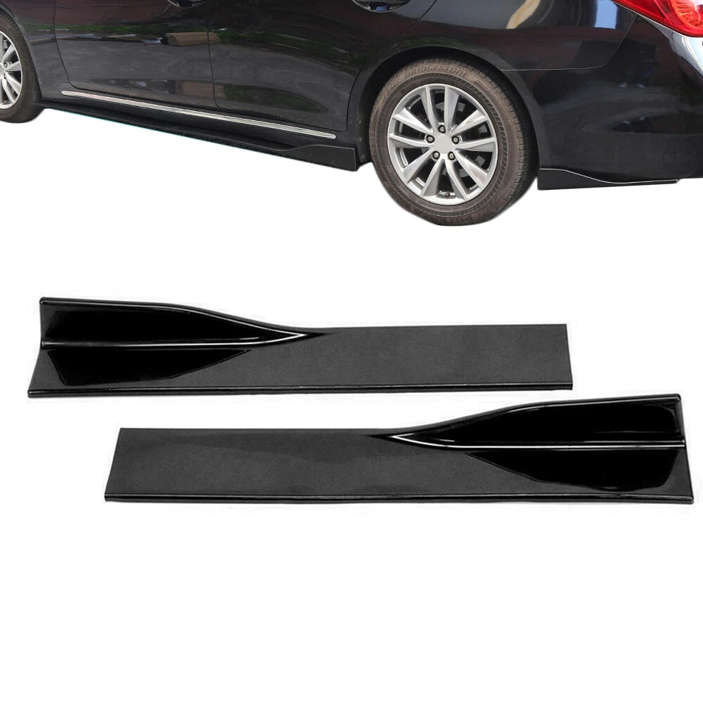 78.7" Universal Side Skirt Extensions Rocker Panel Splitters Lip For Honda BMW