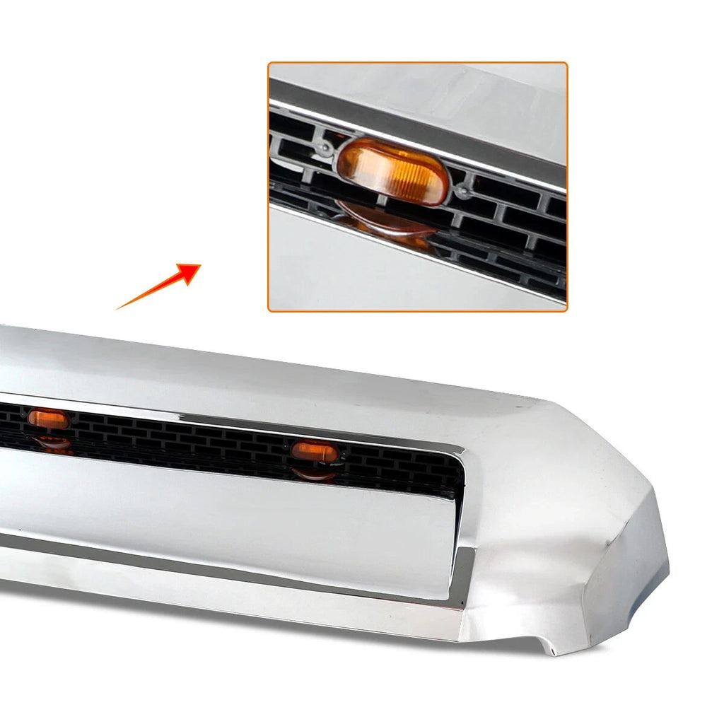 Front Upper Hood Bulge Molding Grille w/5 Lights For Toyota Tundra 2014-2021