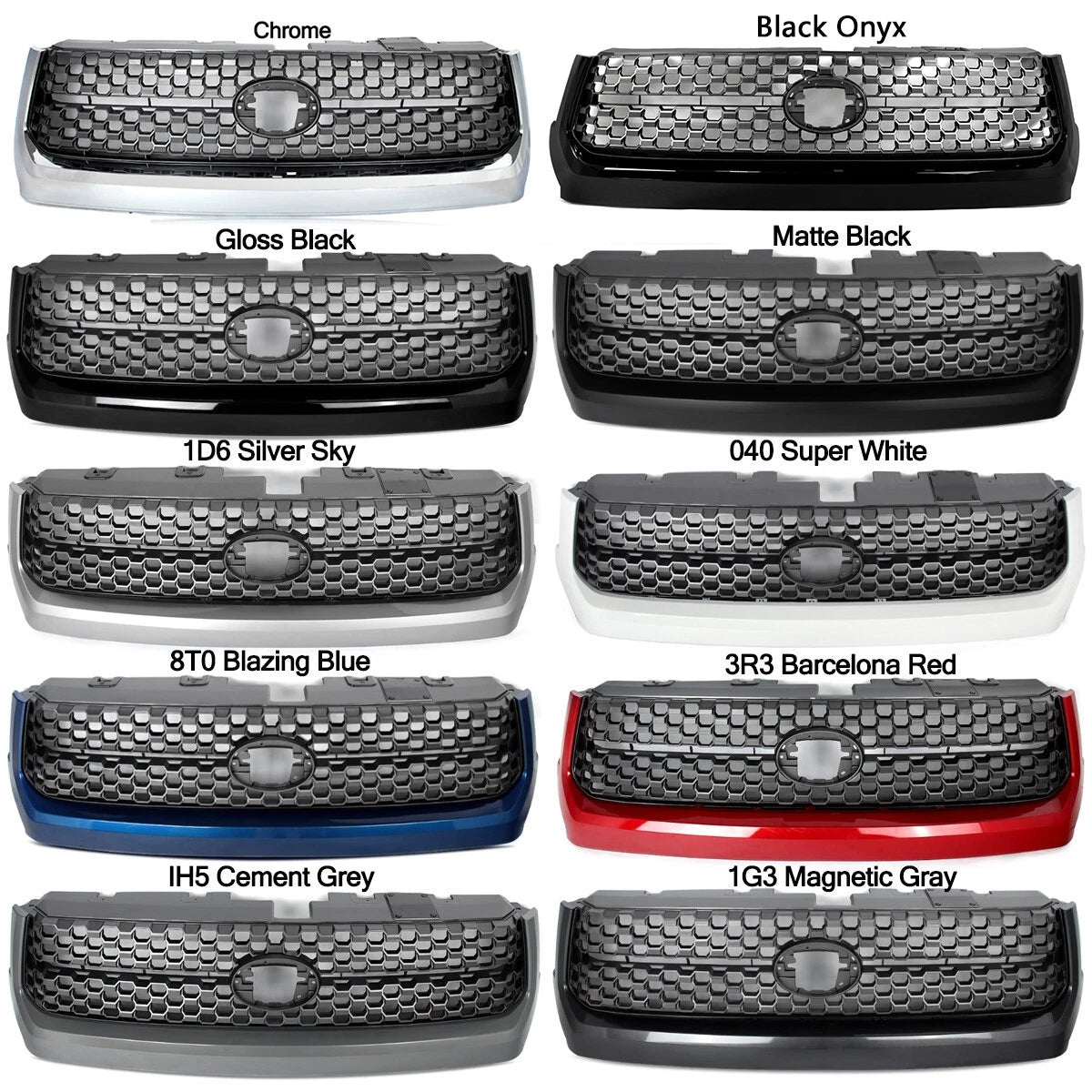 Honeycomb TRD Style Front Bumper Upper Grille Grill For 2014-2021 Toyota Tundra