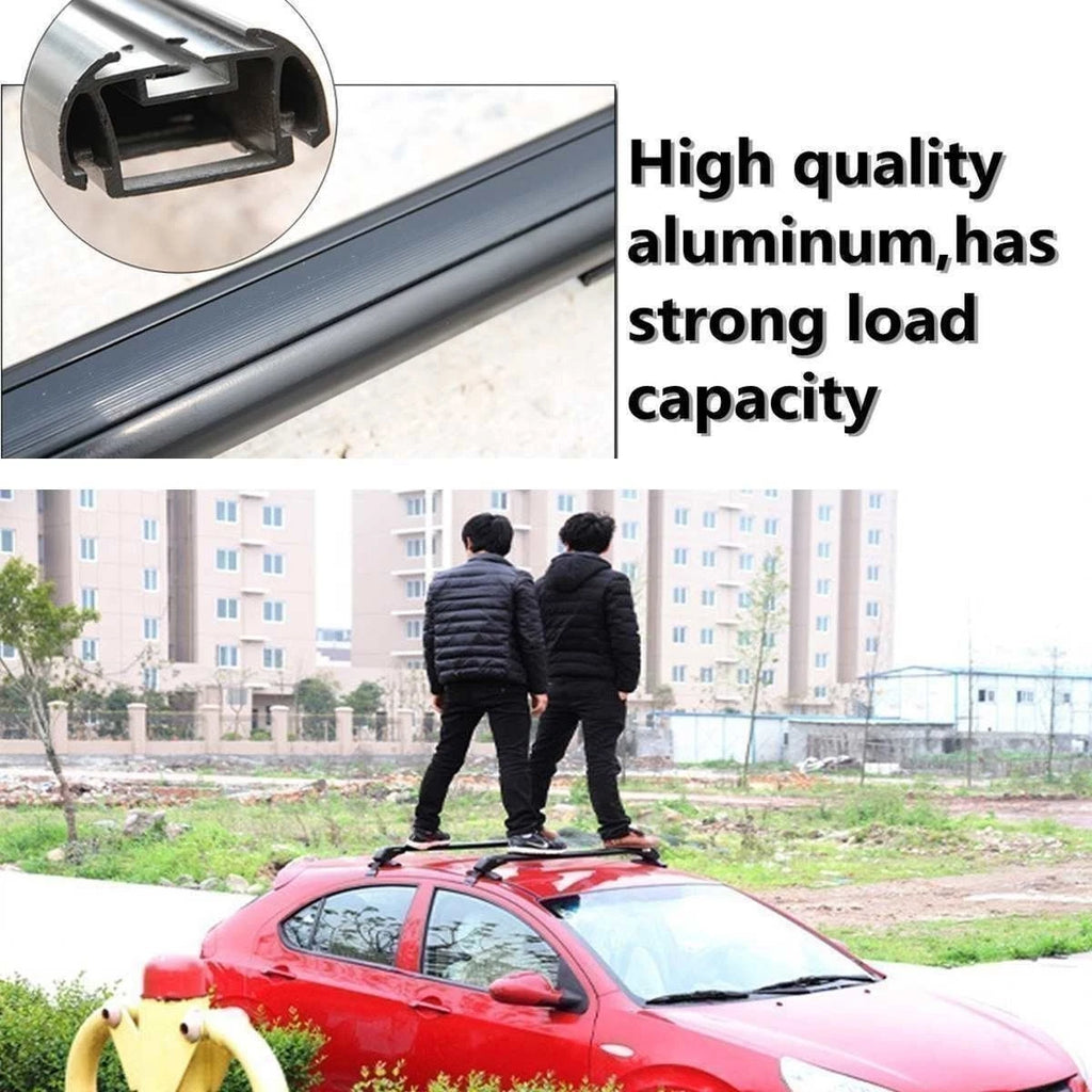 Universal Car Top Roof Rack Cross Bar 41" Luggage Carrier Aluminum w/ Lock