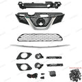 11PC For Rogue 2014-2016 Bumper Radiator Support Cover Grille Mesh Fog light Kit