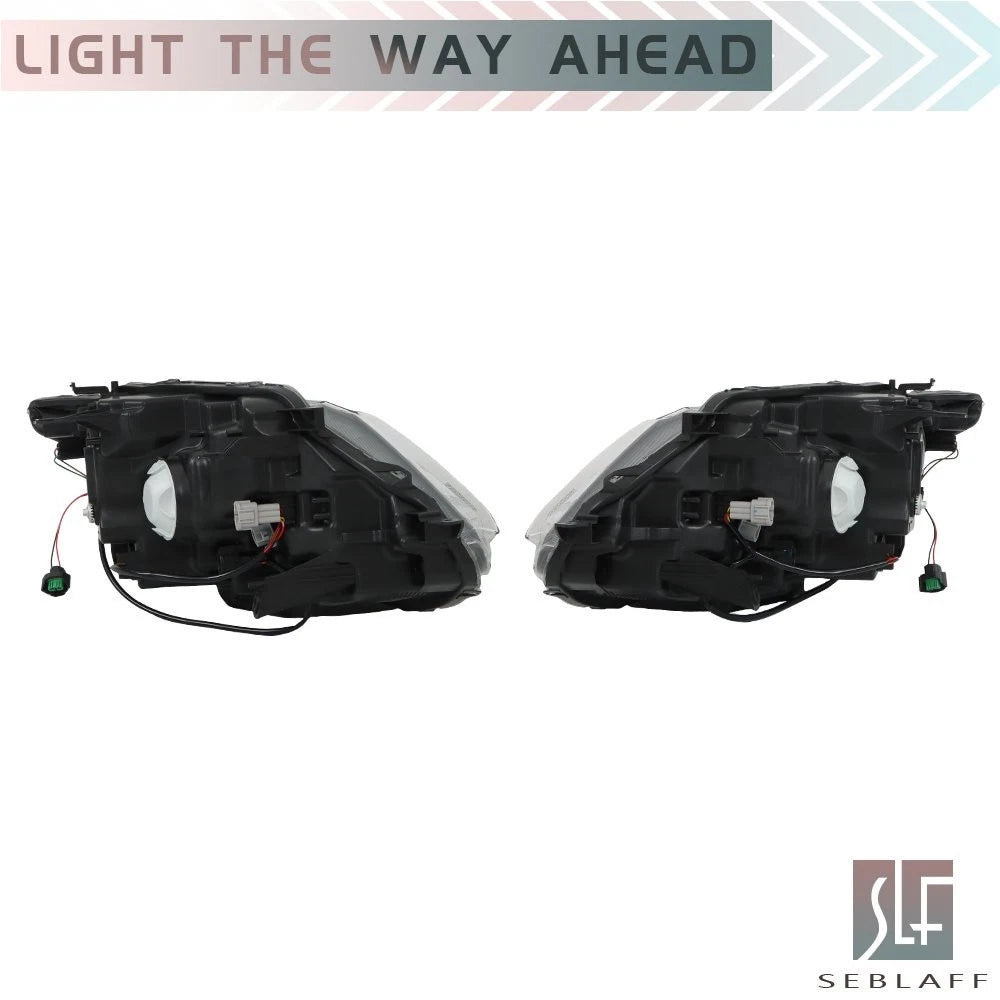 For 2014 2015 2016 Nissan Rogue Headlight Halogen Chrome Clear Left+Right Side