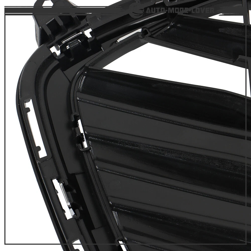 For Chevrolet Trax 2017-2021 Front Upper and Lower Grille Set Black Chrome 2PCS