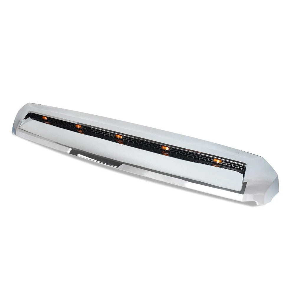 Front Upper Hood Bulge Molding Grille w/5 Lights For Toyota Tundra 2014-2021