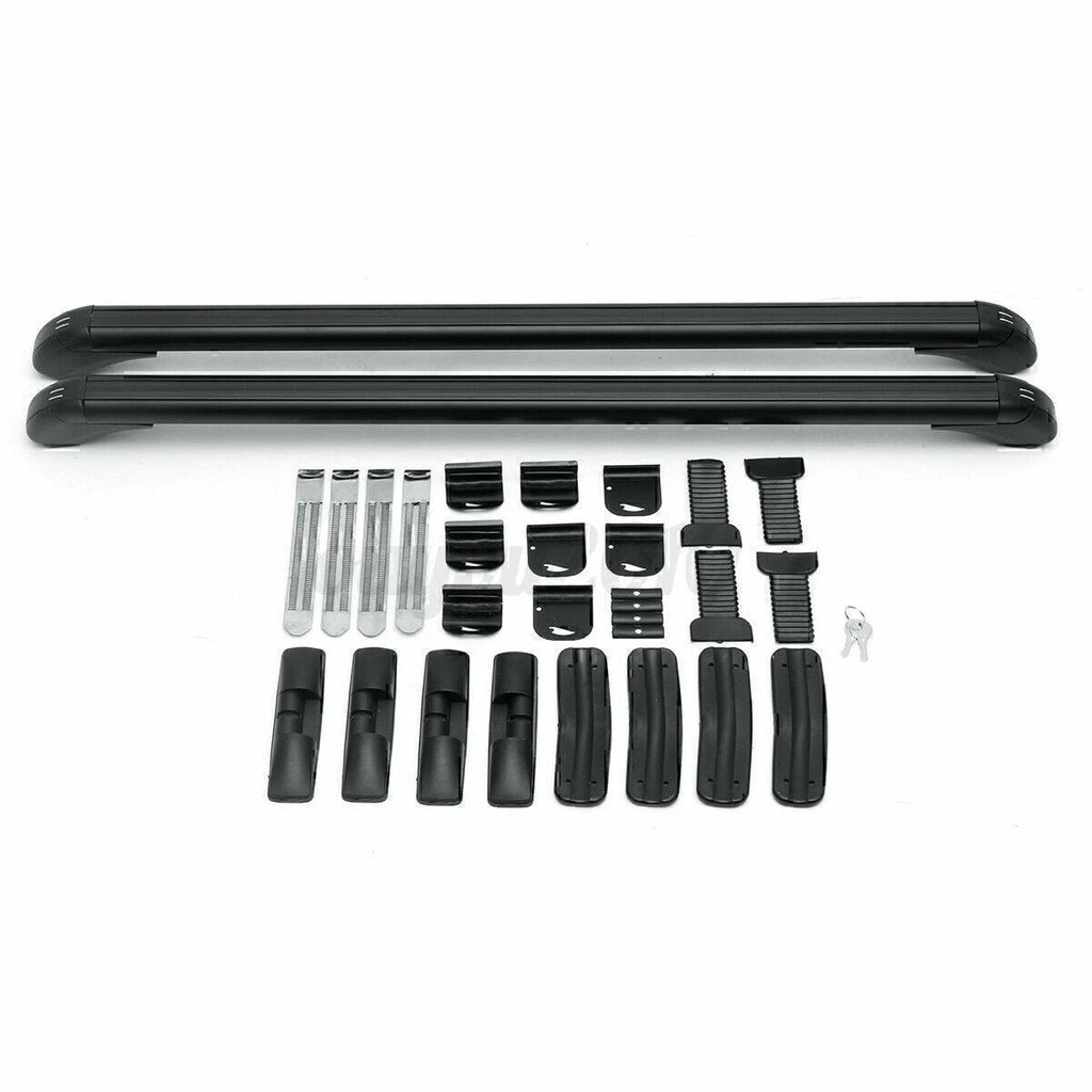 Universal Car Top Roof Rack Cross Bar 41" Luggage Carrier Aluminum w/ Lock
