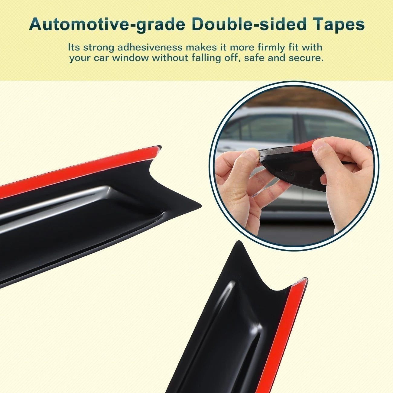 For 2011-2016 Scion TC Coupe 2-Door 3D Wavy Window Visor Vent Shade Rain Guards