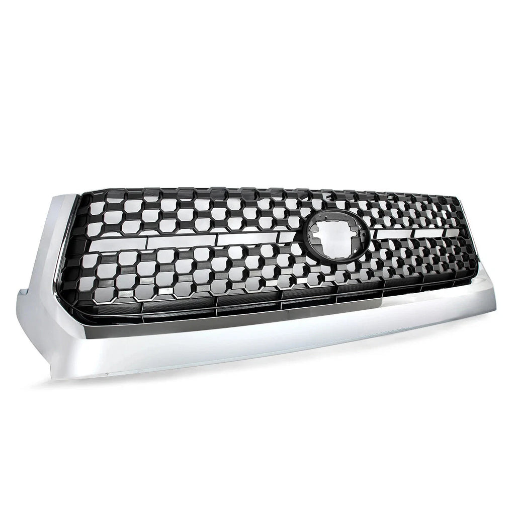 Front Bumper Grille TRD Style Chrome &amp; Gray Fit For Toyota Tundra 2014-2021