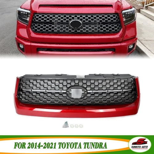 Honeycomb TRD Style Front Bumper Upper Grille Grill For 2014-2021 Toyota Tundra
