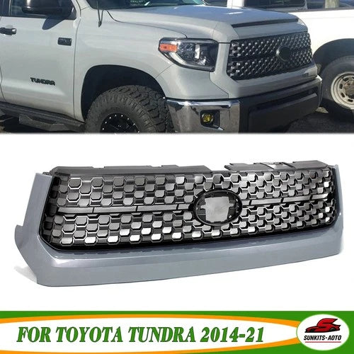 Honeycomb TRD Style Front Bumper Upper Grille Grill For 2014-2021 Toyota Tundra